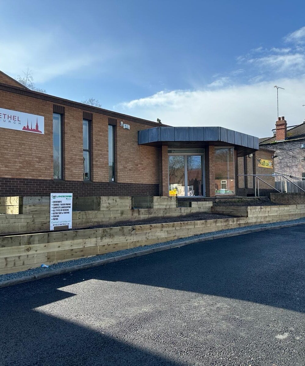 Outside shot of a brown brick single-storey building with the sign 'Bethel Church'.